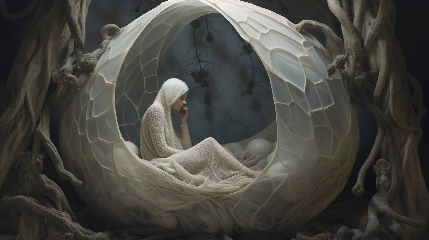 Trapped in cocoon awaiting transformation and renewal