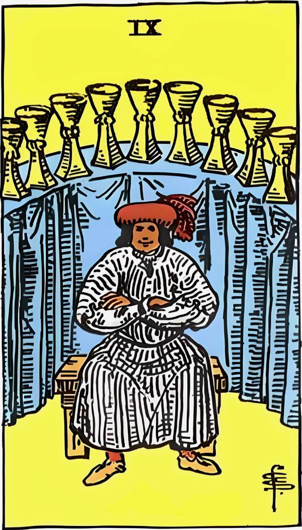 Nine of Cups Tarot Card