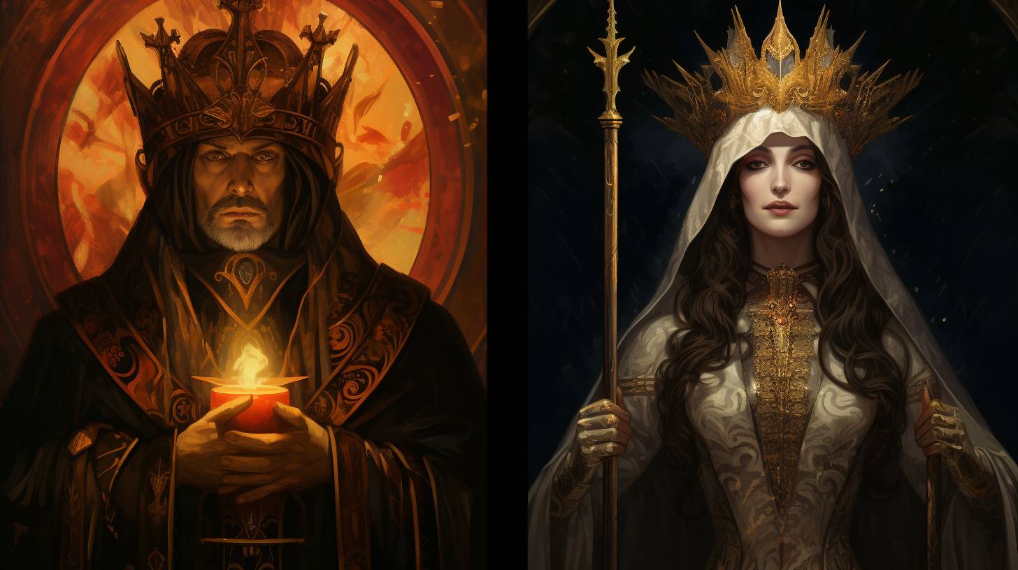 High Priestess and Hierophant