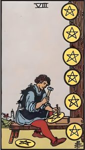 Eight of Pentacles Tarot Card