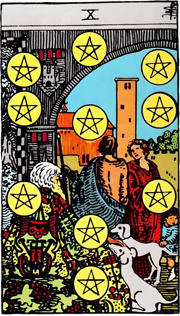 Ten of Pentacles Tarot Card