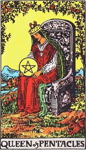 Queen of Pentacles Tarot Card