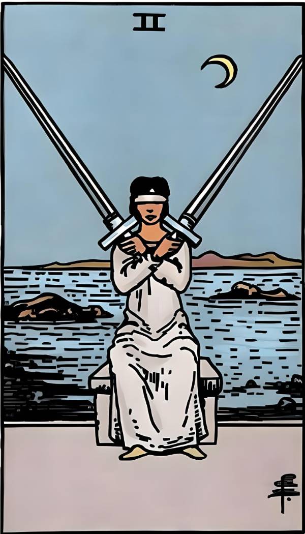 Two of Swords Tarot Card