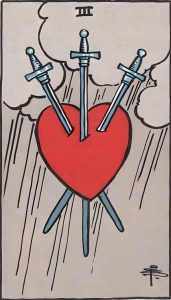 Three of Swords Tarot Card