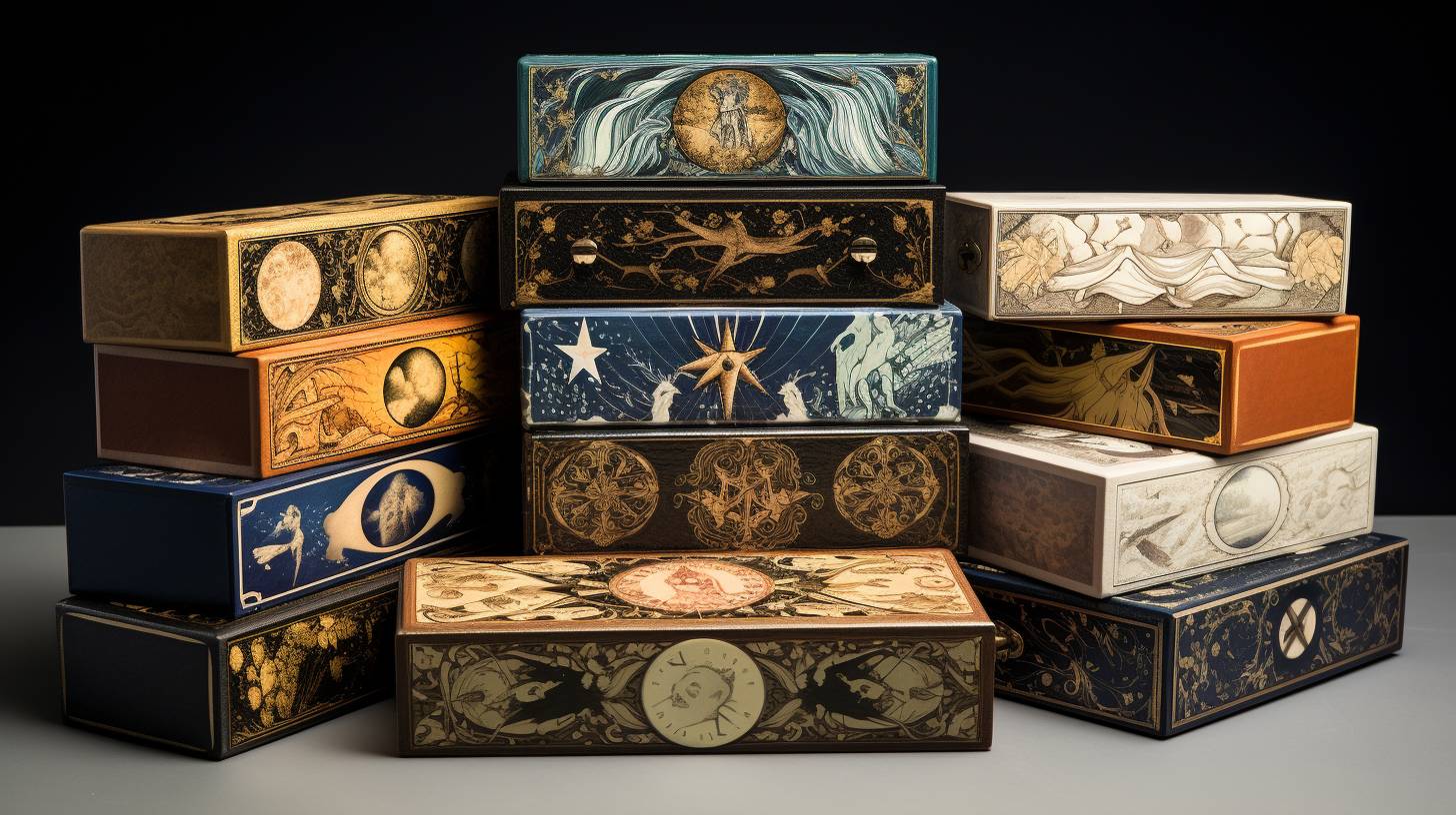 A collection of Tarot boxes