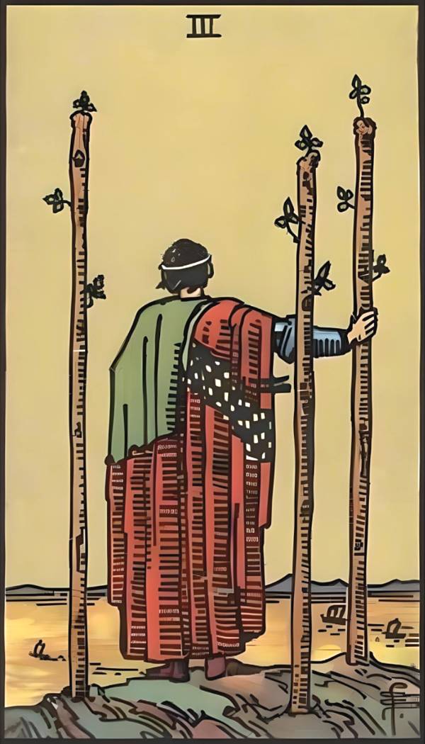 Three of Wands Tarot Card