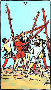 Five of Wands Tarot Card