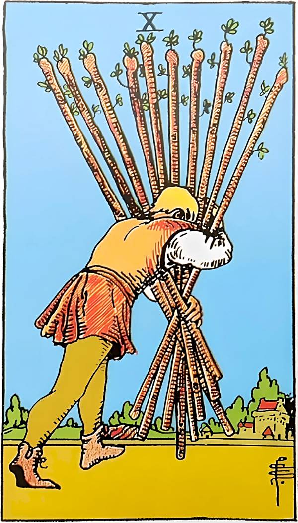 Ten of Wands Tarot Card